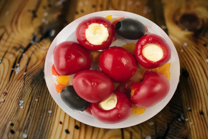 Cheese-stuffed peppers