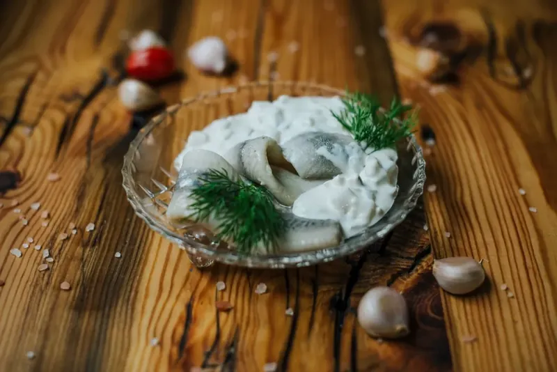 Herring in cream with dill